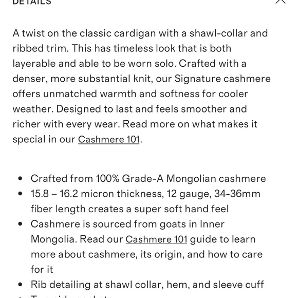 Quince Cashmere Open Cardigan Sweater - Picture 7 of 7